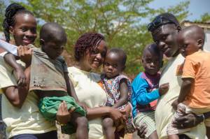 Uganda Children celebrates at the Orphanage