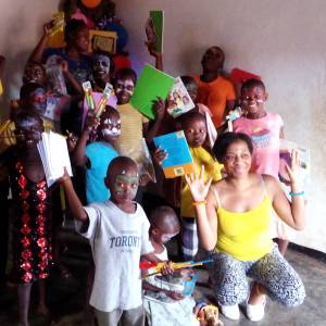Priscilla volunteers in Uganda orphanage