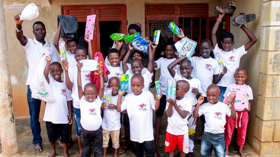 Love Uganda Foundation children receiving their simple gifts